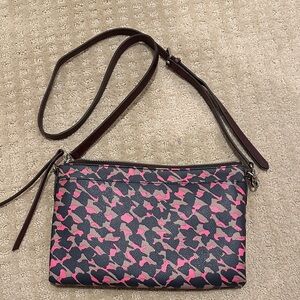 Fossil Pink and Black Crossbody Bag